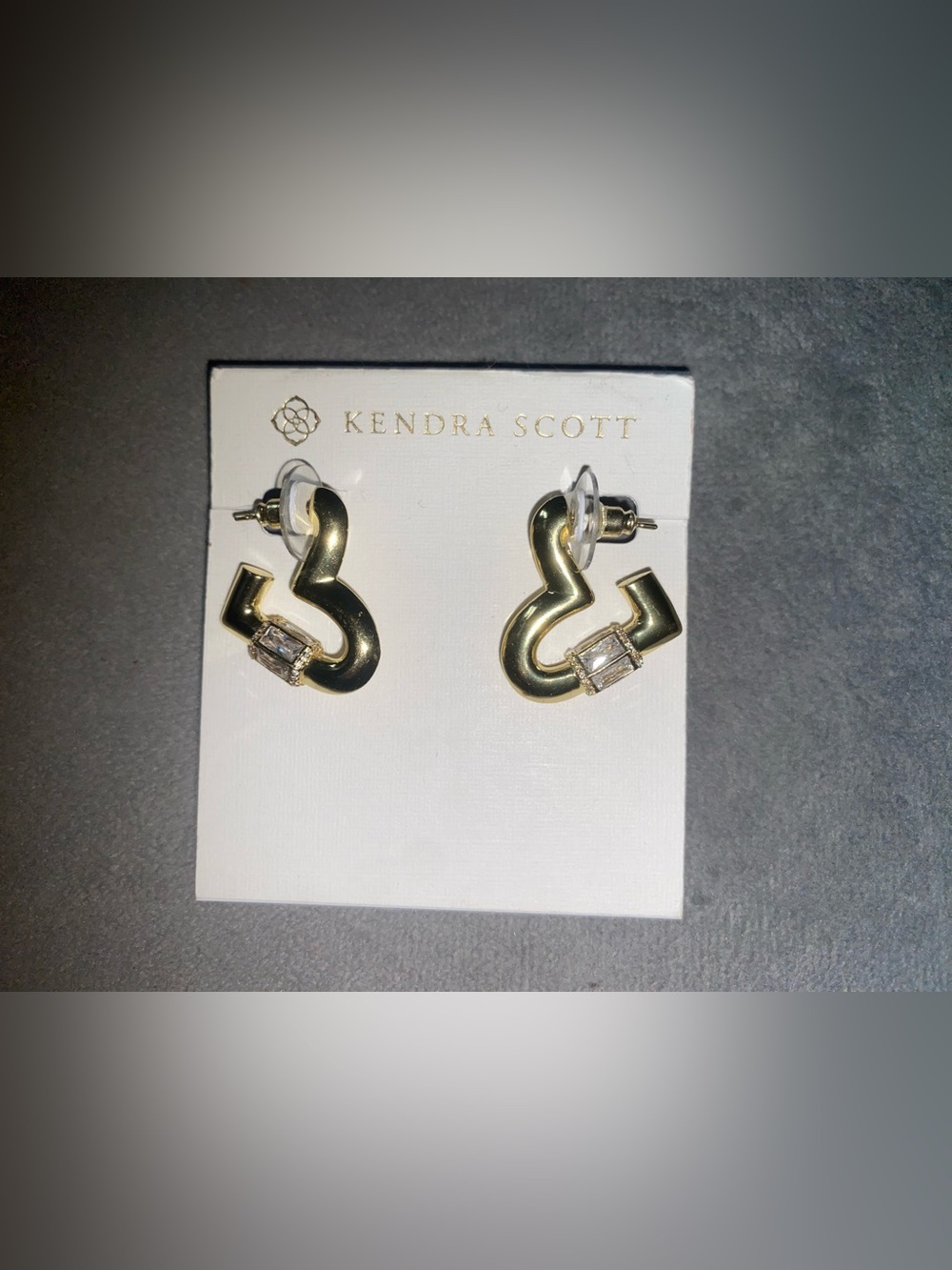 Kendra Scott Emery Heart Gold Hoop Earrings $90